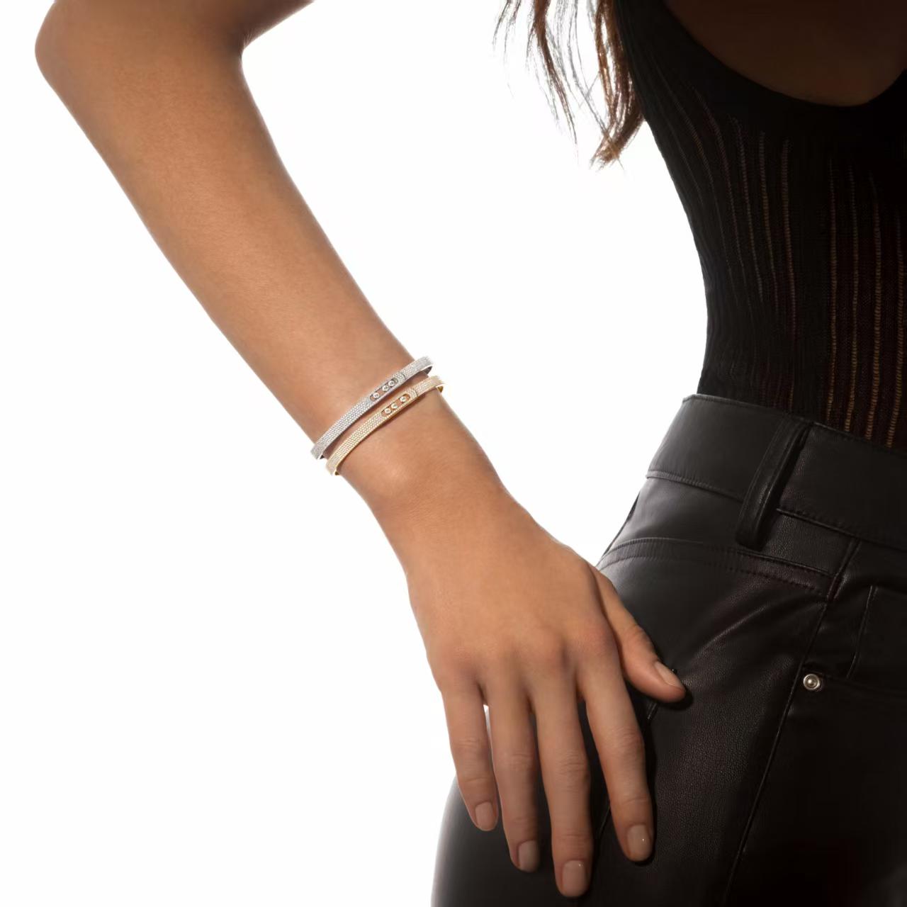 [Regal Jewels]Move Noa Full Pavé Diamond Bangle Bracelet