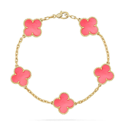 [Regal Jewels]CLOVER 5 MOTIFS  PINK MOP BRACELET COLLECTION