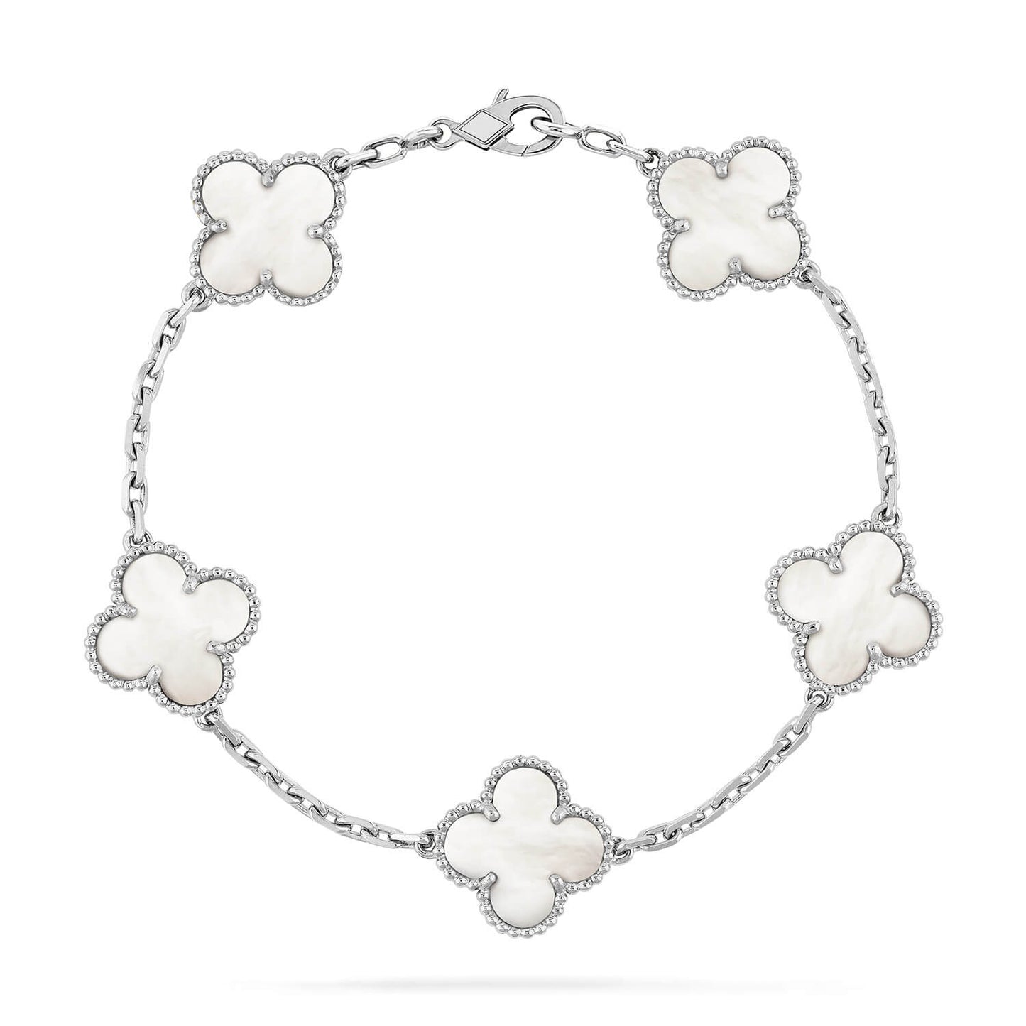 [Regal Jewels]CLOVER SILVER MOP 5 MOTIF BRACELET