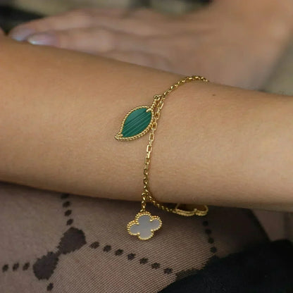 [Regal Jewels]LUCKY SPRING 5 MOTIF GOLD BRACELET