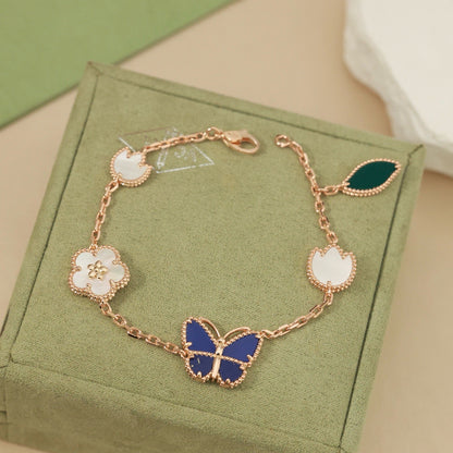 [Regal Jewels]LUCKY SPRING BUTTERFLY 5 MOTIF BRACELET