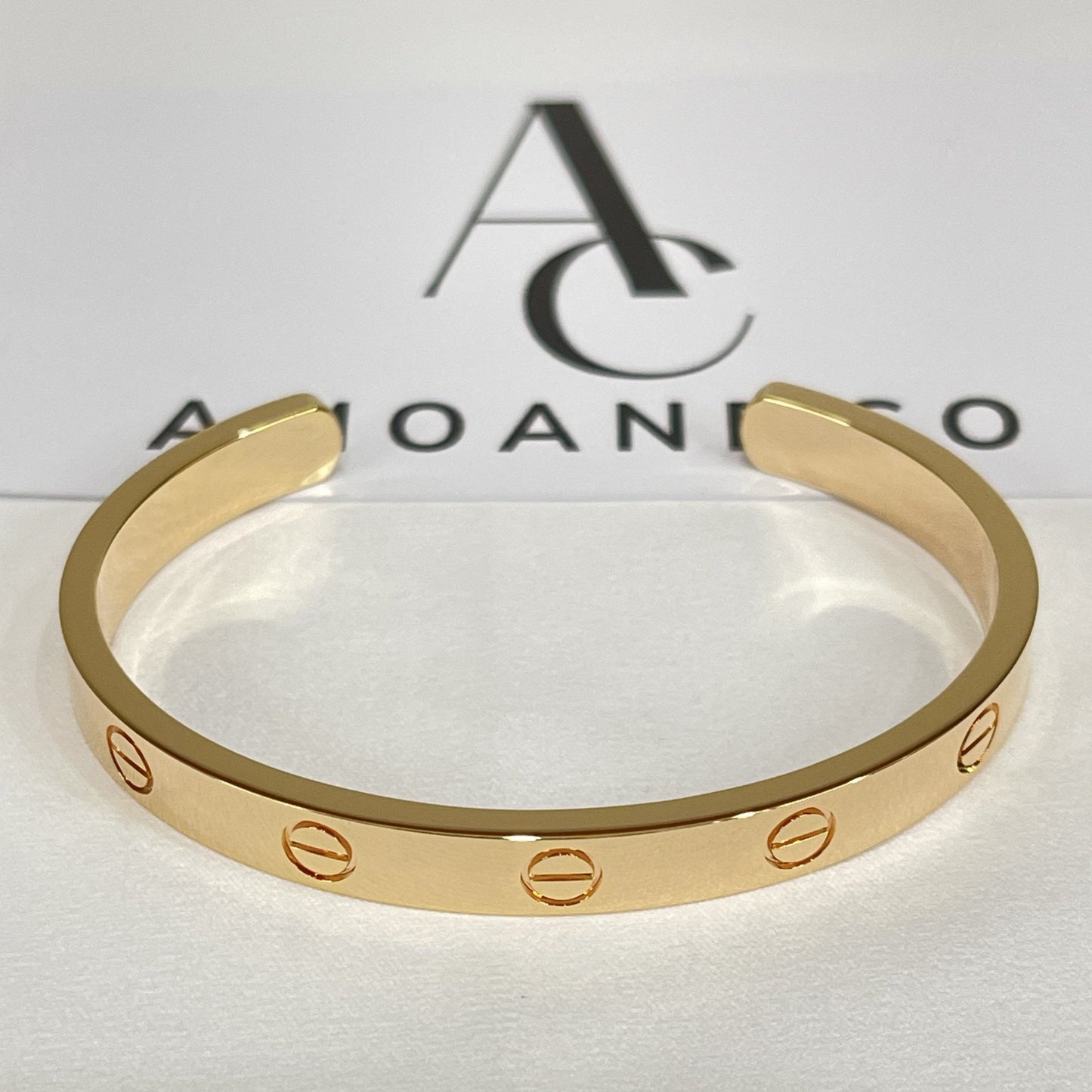 [Regal Jewels]LOVE BRACELET 6.1MM OPEN CUFF