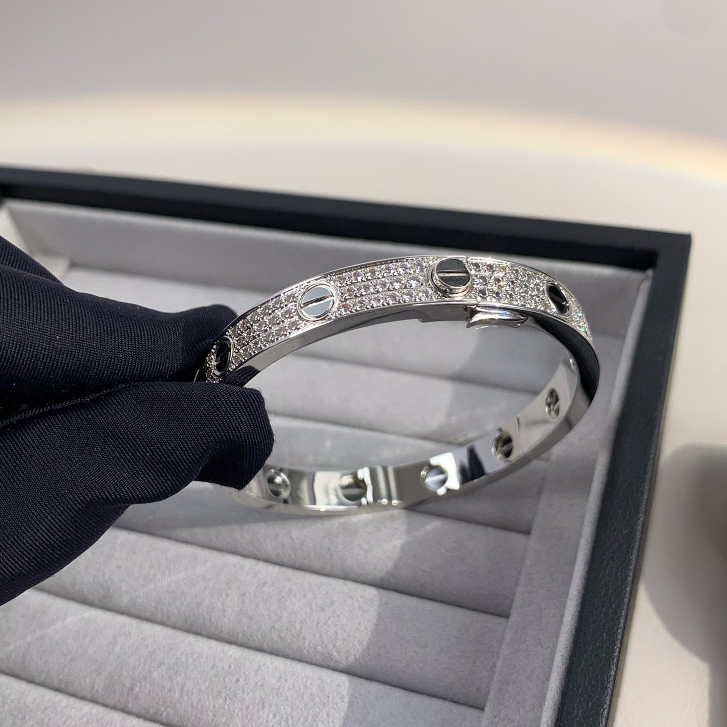 [Regal Jewels]LOVE BRACELET 6.1MM DIAMOND-PAVED CERAMIC