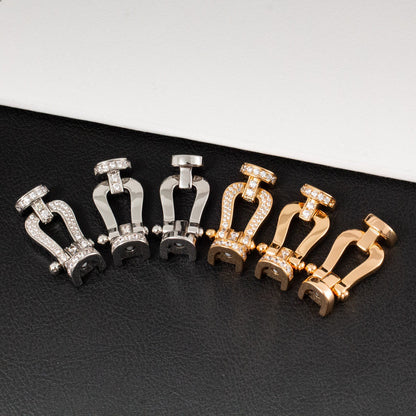 [Regal Jewels]FORCE LARGE HORSESHOE HALF DIAMOND BRACELET SILVER