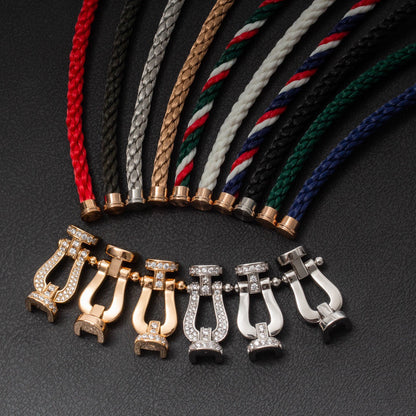 [Regal Jewels]FORCE LARGE HORSESHOE FULL DIAMOND BRACELET SILVER