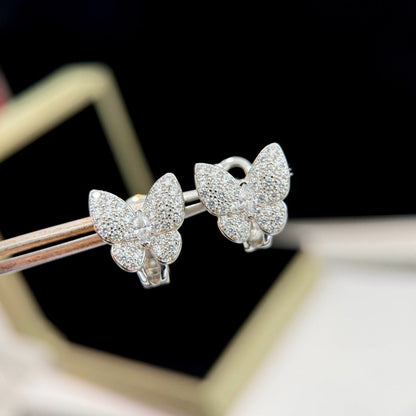 [Regal Jewels]BUTTERFLY ALL DIAMOND EARRINGS