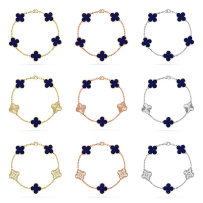 [Regal Jewels]CLOVER 5 MOTIF LAPIS LAZULI BRACELET COLLECTION