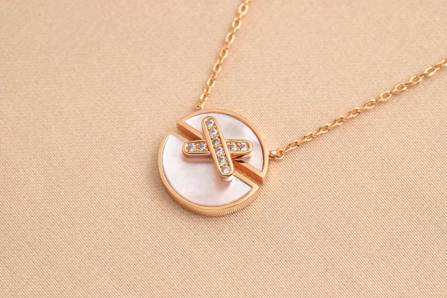 [Regal Jewels]JEUX DE ROSE GOLD DIAMOND NECKLACE