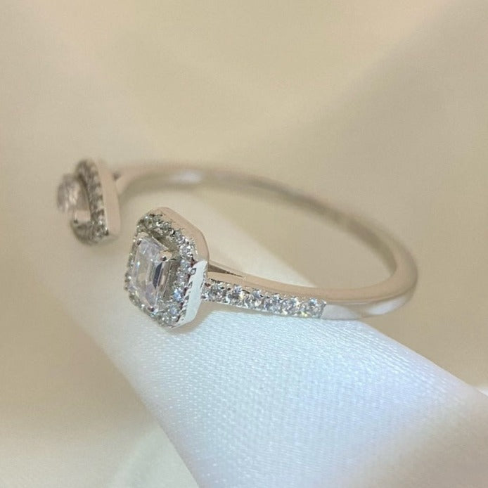 [Regal Jewels]MY TWIN TOI & MOI SILVER DIAMOND RING