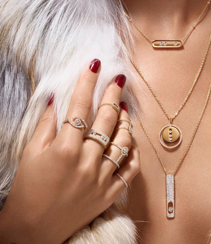 [Regal Jewels]LUCKY MOVE PM NECKLACE PINK GOLD DIAMOND