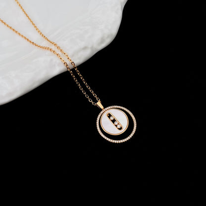 [Regal Jewels]LUCKY MOVE MM NACRE BLANCHE DIAMOND NECKLACE