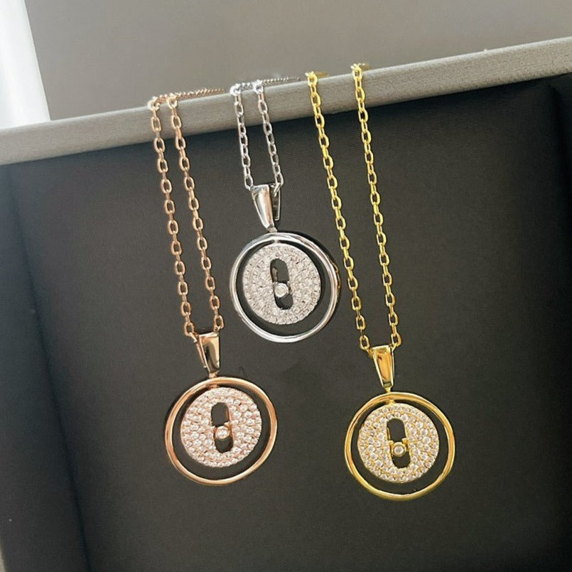 [Regal Jewels]LUCKY MOVER PM PAVED NECKLACE