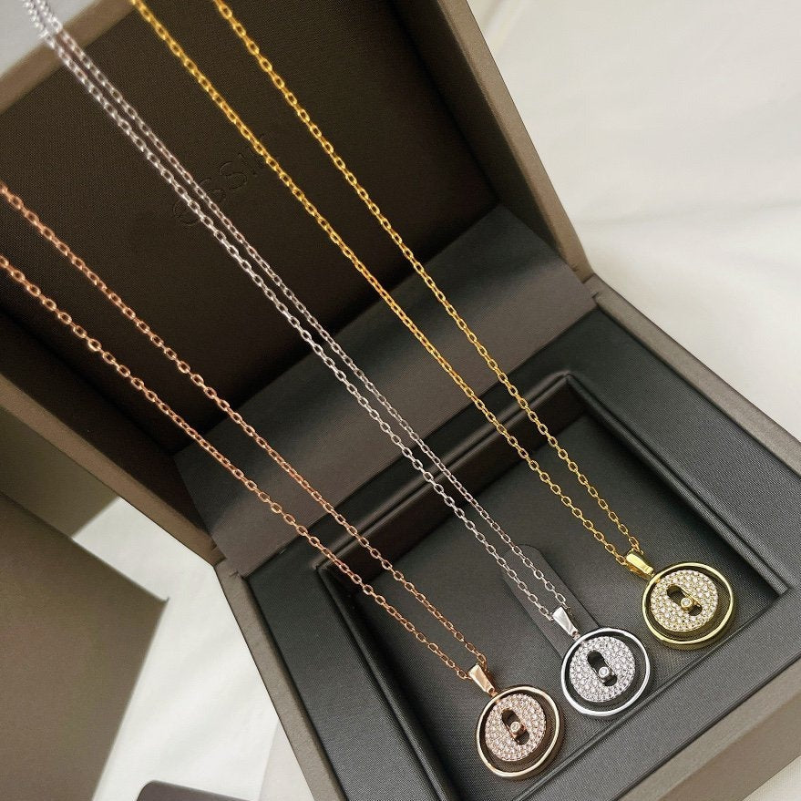 [Regal Jewels]LUCKY MOVER PM PAVED NECKLACE