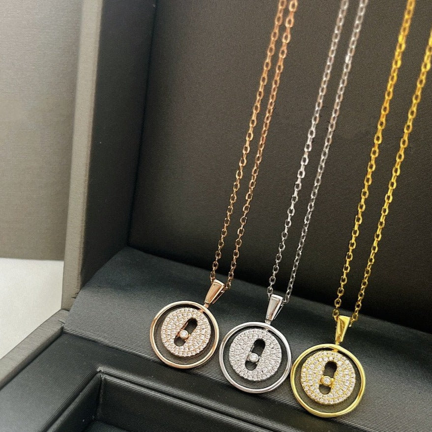 [Regal Jewels]LUCKY MOVER PM PAVED NECKLACE