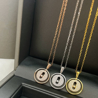 [Regal Jewels]LUCKY MOVER PM PAVED NECKLACE