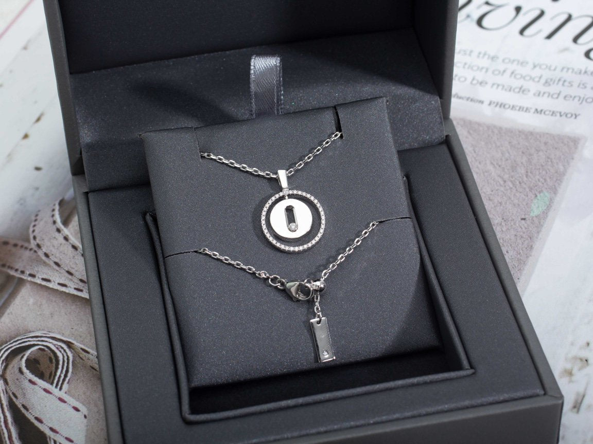 [Regal Jewels]LUCKY MOVE PM NECKLACE SILVER DIAMOND