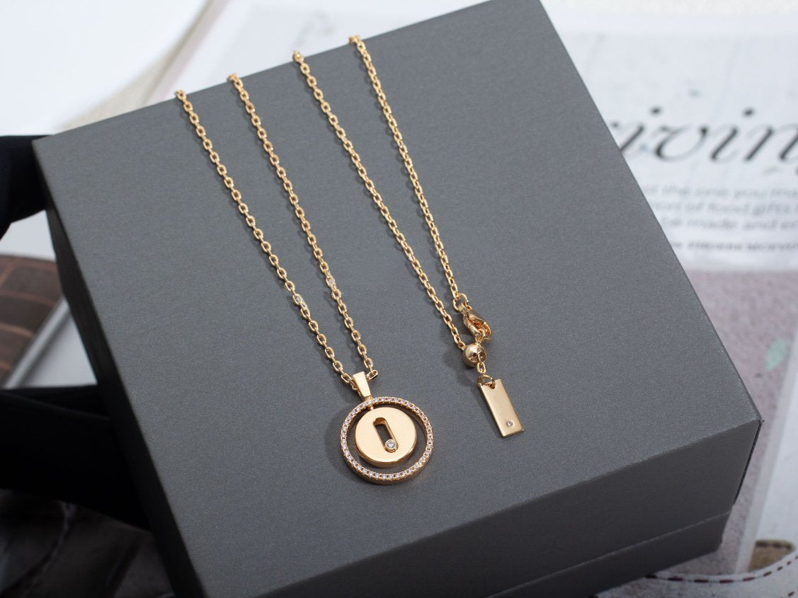 [Regal Jewels]LUCKY MOVE PM NECKLACE PINK GOLD DIAMOND