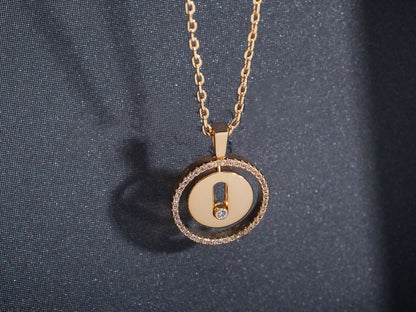 [Regal Jewels]LUCKY MOVE PM NECKLACE PINK GOLD DIAMOND