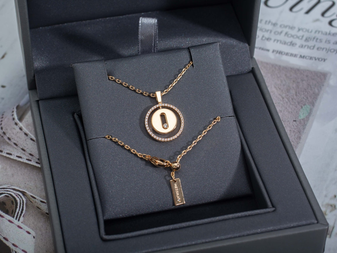 [Regal Jewels]LUCKY MOVE PM NECKLACE PINK GOLD DIAMOND