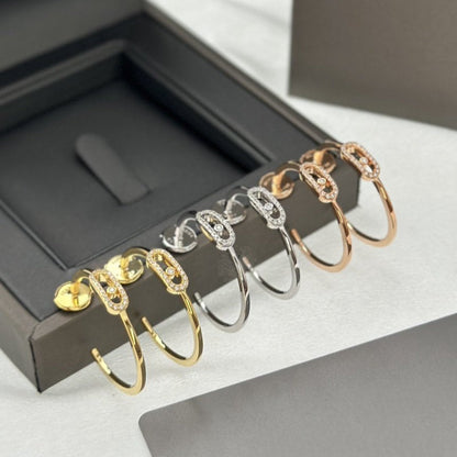 [Regal Jewels]CREOLES MOVE UNO PM DIAMOND EARRINGS