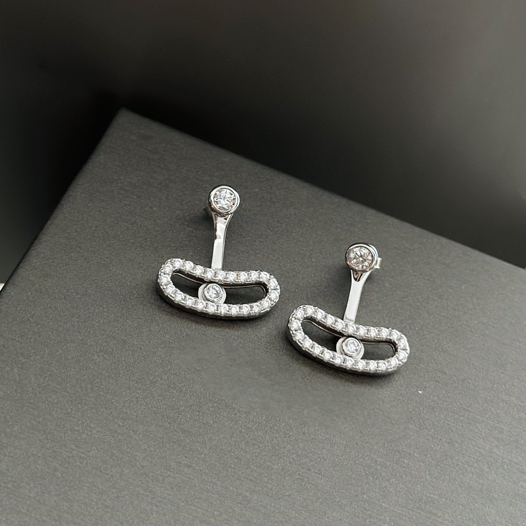 [Regal Jewels]MOVE UNO SILVER DIAMOND EARRINGS