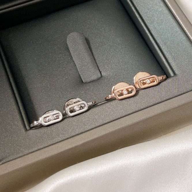 [Regal Jewels]CREOLES MOVE UNO MINI 1 DIAMOND EARRINGS