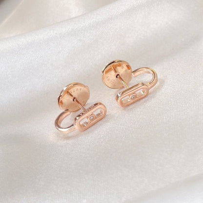 [Regal Jewels]CREOLES MOVE UNO MINI 1 DIAMOND EARRINGS