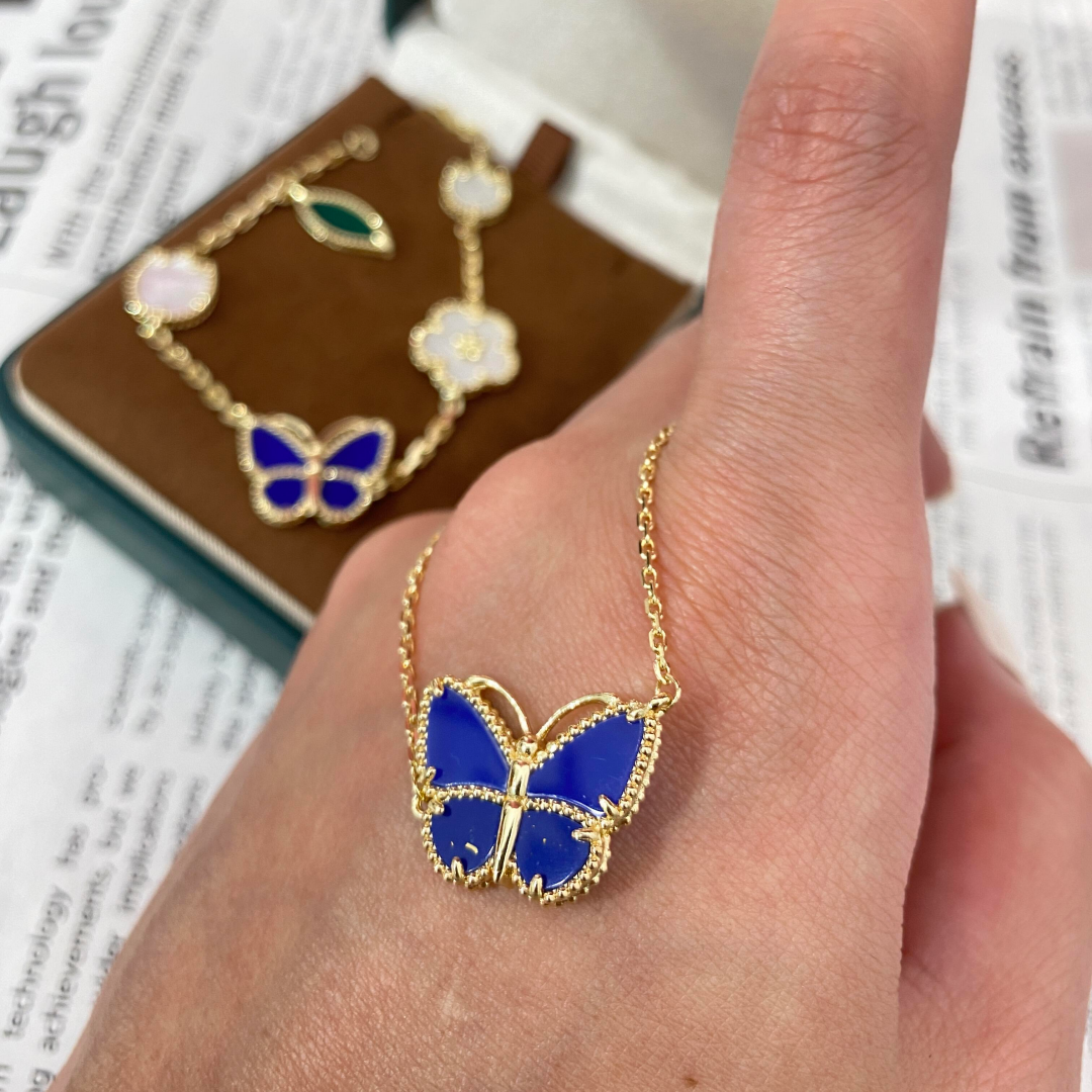 [Regal Jewels] 2026 NEW LUCKY BUTTERFLY 1 MOTIFS NECKLACE