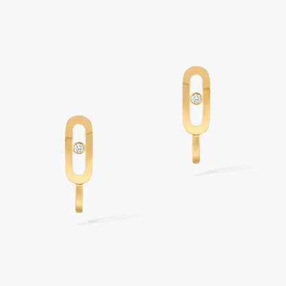 [Regal Jewels]CREOLES MOVE UNO MINI 1 DIAMOND EARRINGS