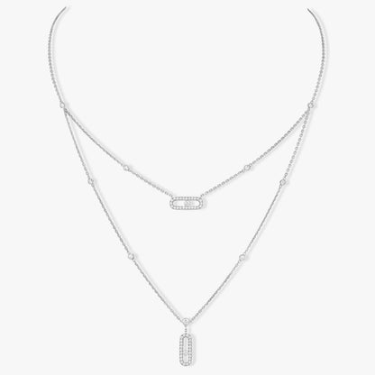 [Regal Jewels]MOVE 2 ROW DIAMOND NECKLACE