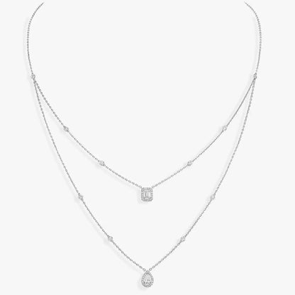 [Regal Jewels]Diamond Necklace My Twin 2 Rows