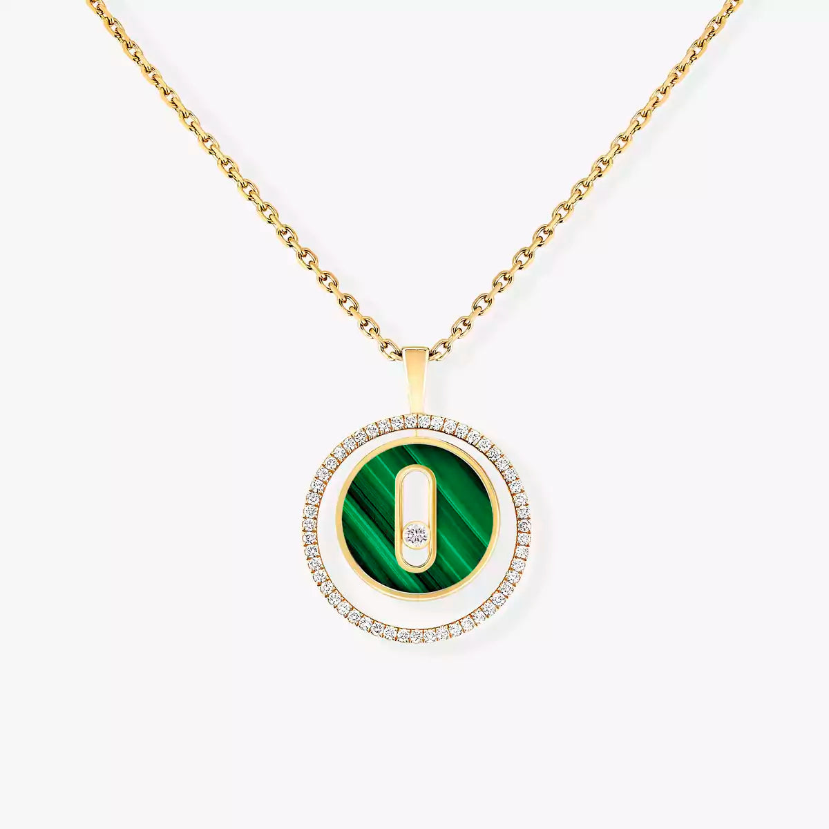 [Regal Jewels]Lucky Move Diamond Necklace in Rose Gold and White Mother-of-Pearl