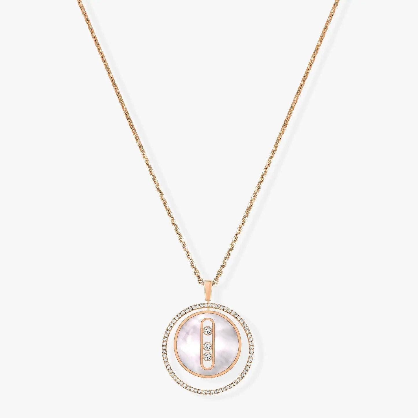 [Regal Jewels]LUCKY MOVE MM NACRE BLANCHE DIAMOND NECKLACE