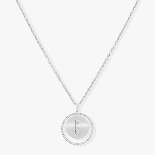 [Regal Jewels]LUCKY MOVE MM SILVER DIAMOND NECKLACE