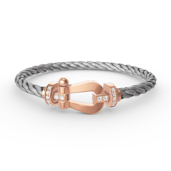 [Regal Jewels]FORCE LARGE HORSESHOE HALF DIAMOND BRACELET ROSE GOLD