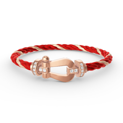 [Regal Jewels]FORCE LARGE HORSESHOE HALF DIAMOND BRACELET ROSE GOLD