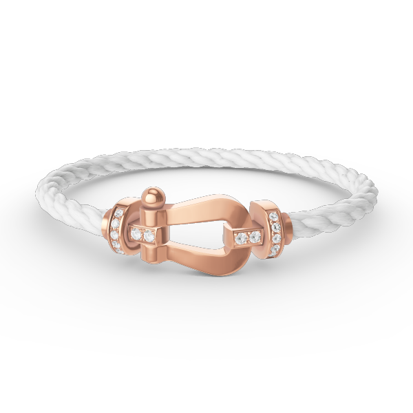 [Regal Jewels]FORCE LARGE HORSESHOE HALF DIAMOND BRACELET ROSE GOLD