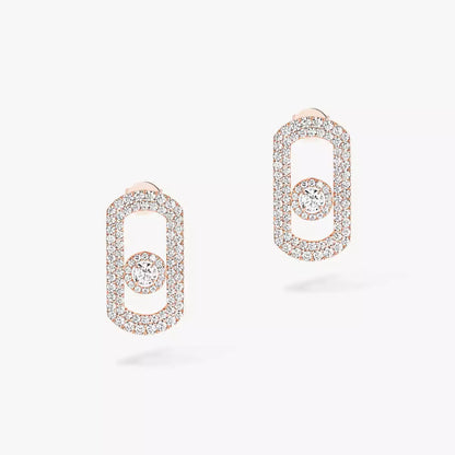 [Regal Jewels]So Move Pave_-Set Diamond Earrings in Silver