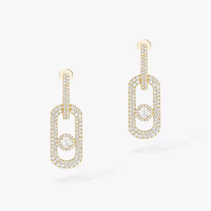 [Regal Jewels]So Move XL Pave_-Set Diamond Pendant Earrings
