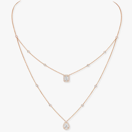[Regal Jewels]MY TWIN 2 ROW DIAMOND NECKLACE