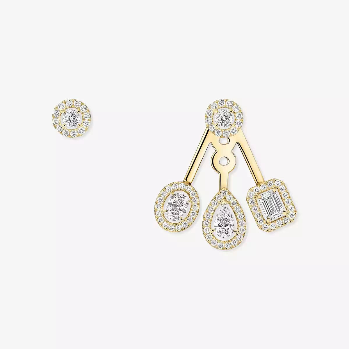 [Regal Jewels] My Twin Trio  Diamond Earrings