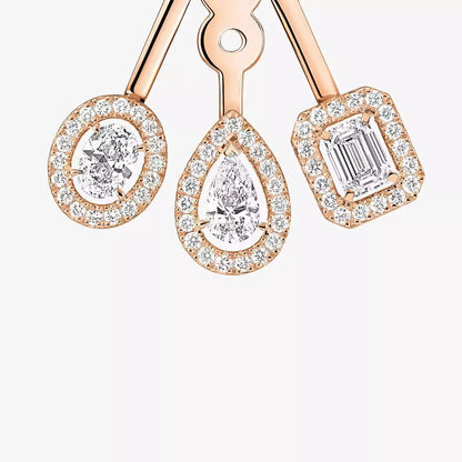 [Regal Jewels] My Twin Trio  Diamond Earrings