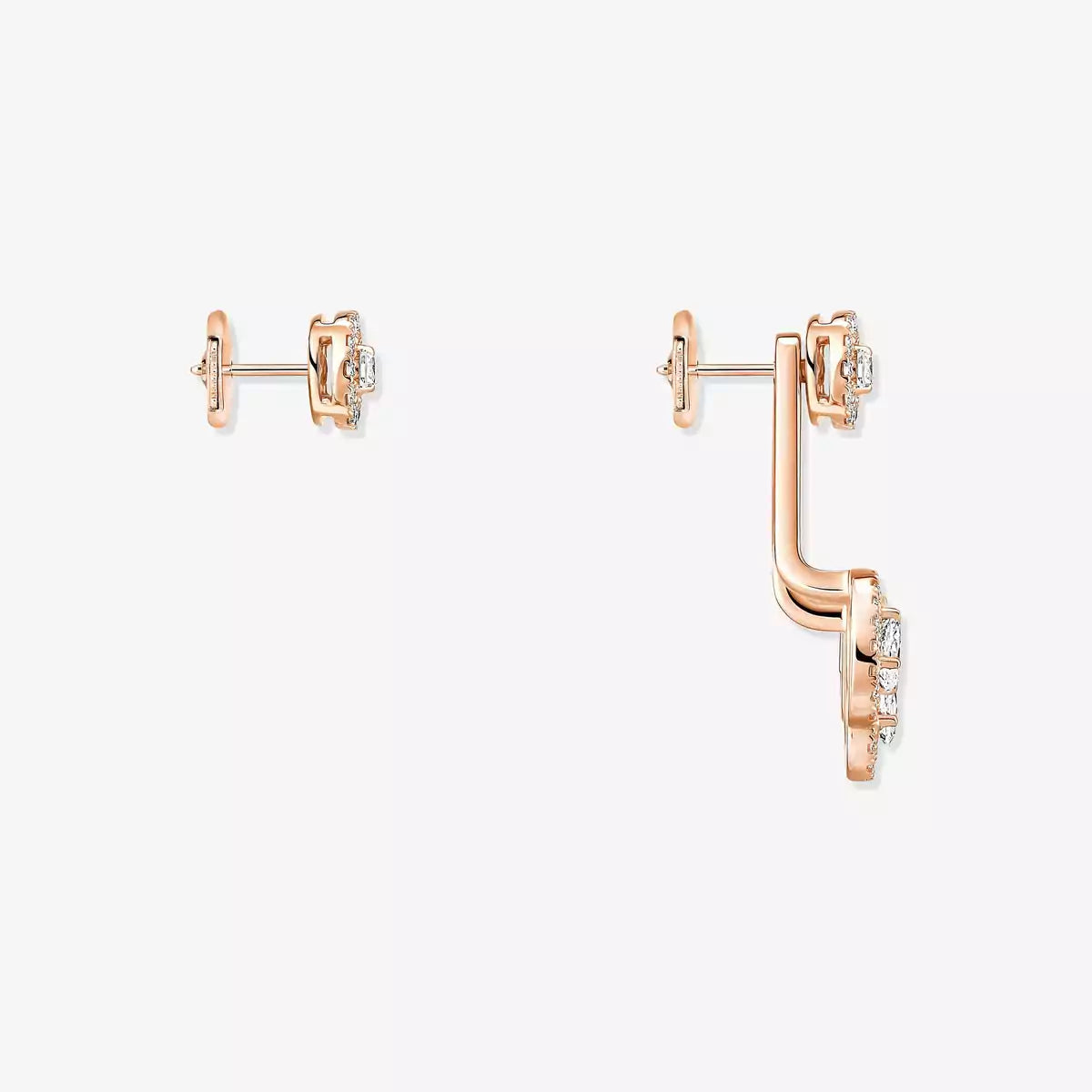 [Regal Jewels] My Twin Trio  Diamond Earrings