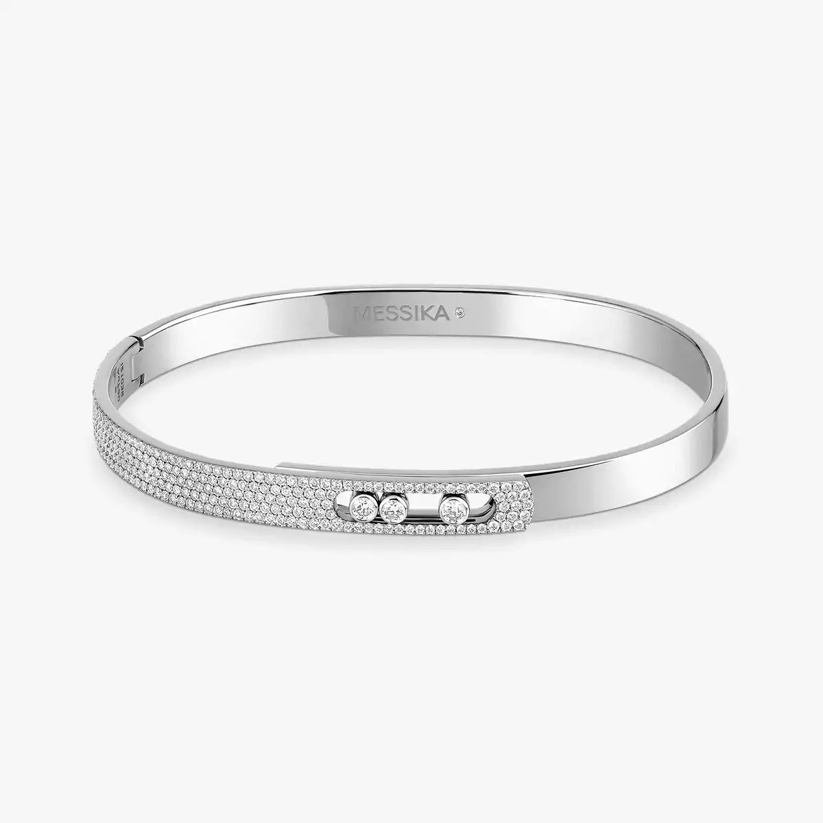 [Regal Jewels]Move Noa Rose Gold Pavé Diamond Bangle Bracelet