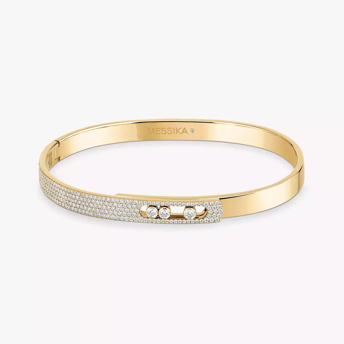 [Regal Jewels]Move Noa Rose Gold Pavé Diamond Bangle Bracelet