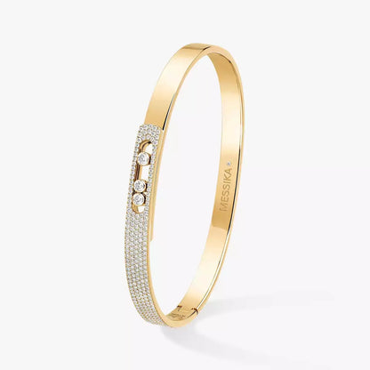 [Regal Jewels]Move Noa Rose Gold Pavé Diamond Bangle Bracelet