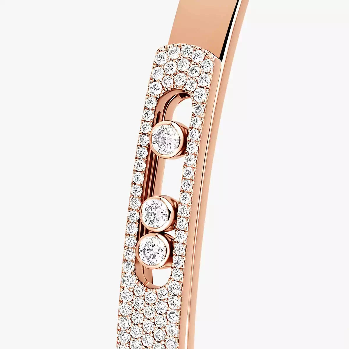 [Regal Jewels]Move Noa Rose Gold Pavé Diamond Bangle Bracelet