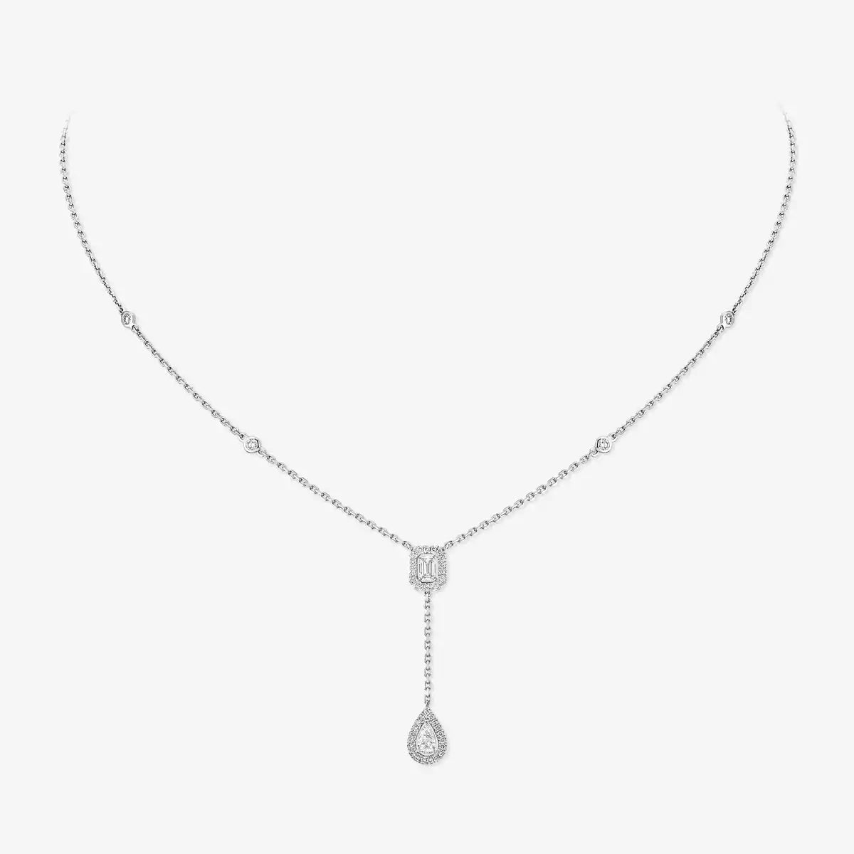 [Regal Jewels]Gold Diamond Tie Necklace