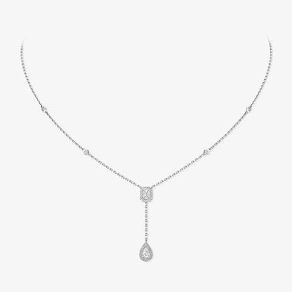 [Regal Jewels]Gold Diamond Tie Necklace