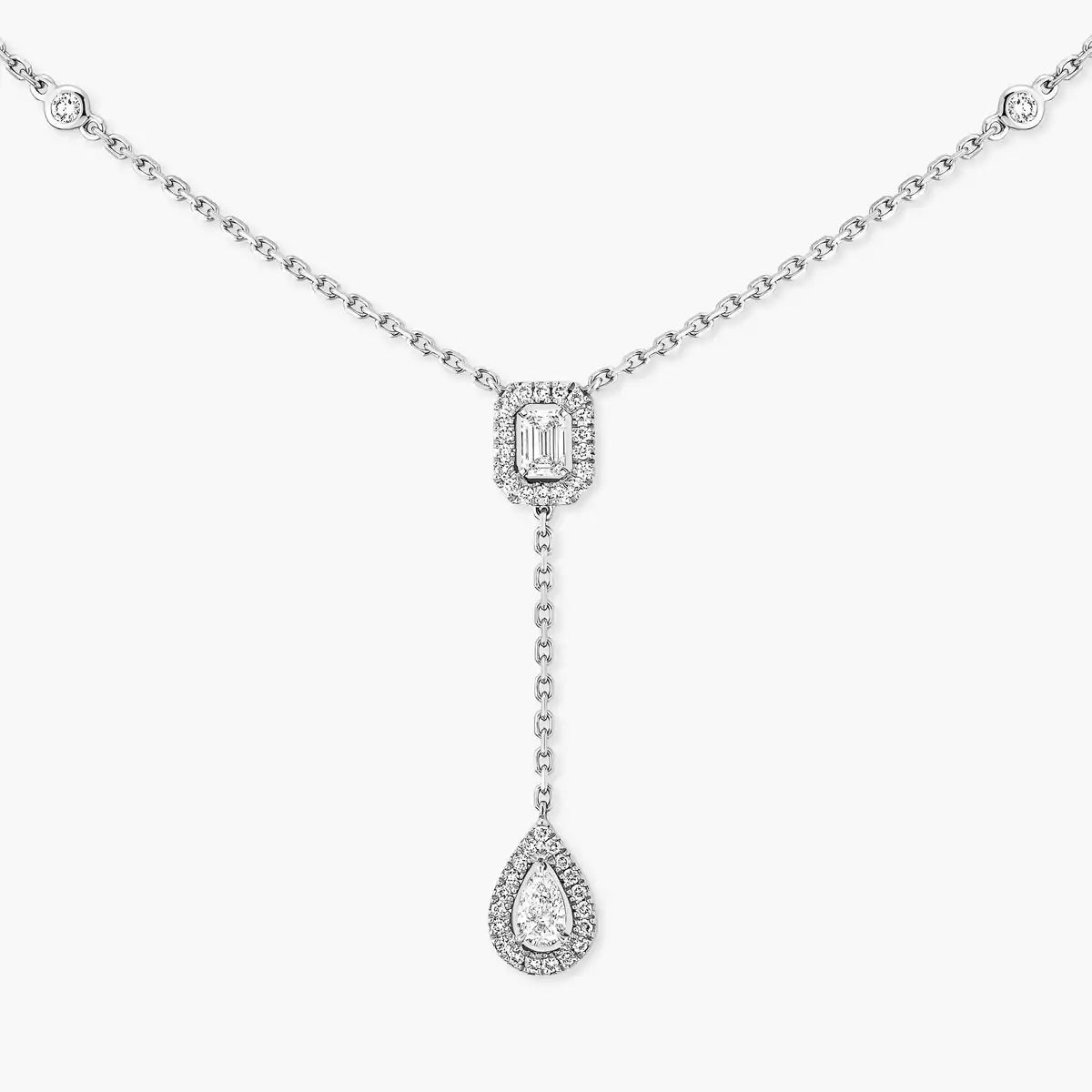 [Regal Jewels]Gold Diamond Tie Necklace